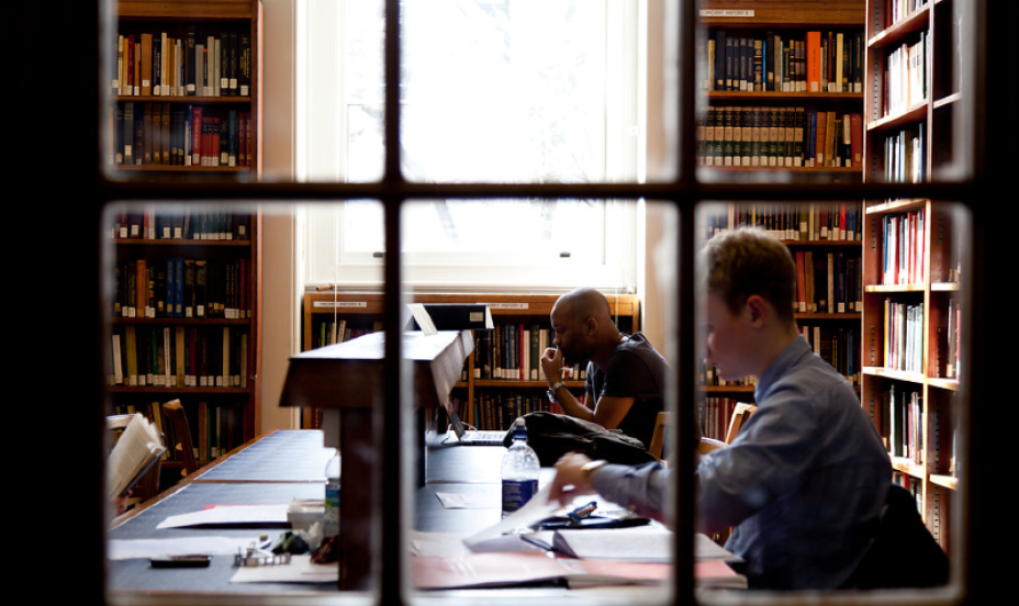 Students studying and reading in a MyAV Library.